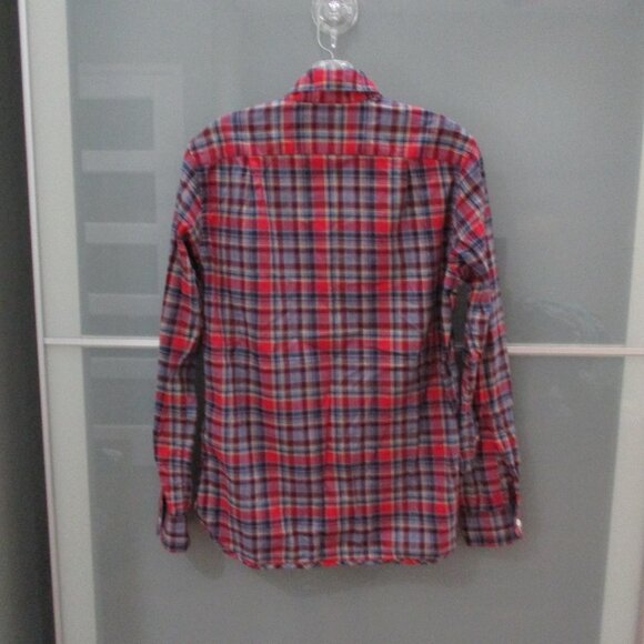 Psycho Bunny Shirt Mens XS Plaid Single Needle Cotton Button Up - Picture 3 of 4